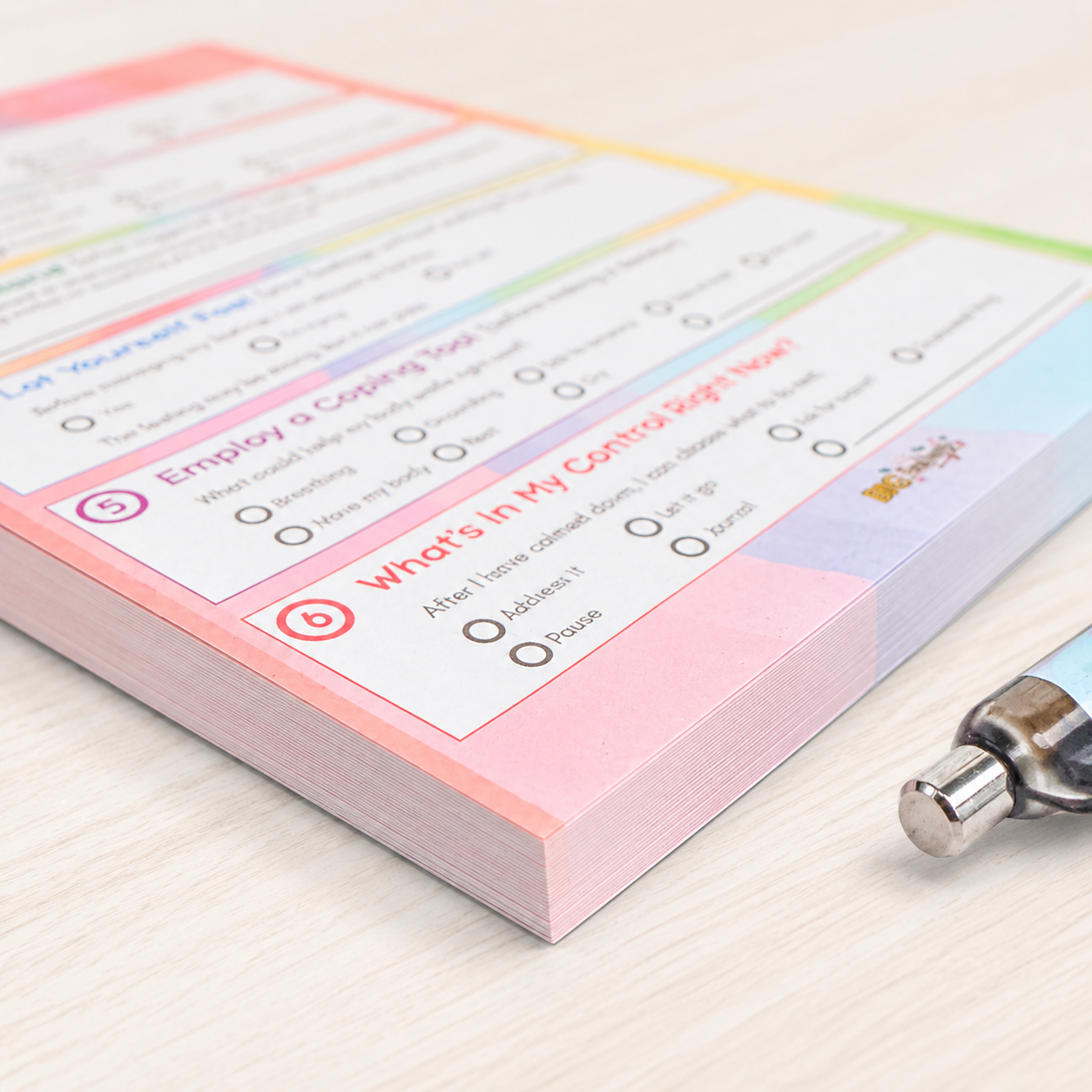 BIG Feelings IRULE Check-In Notepad