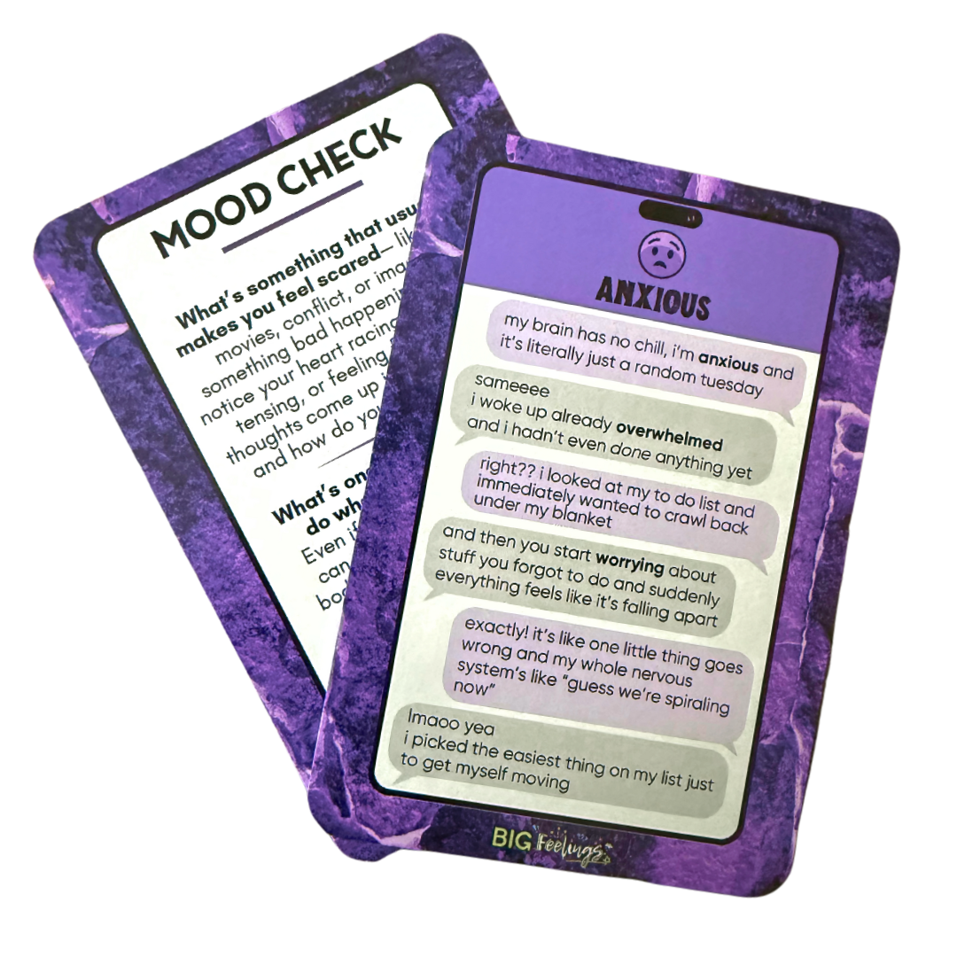 BIG Feelings Teen Reflection Card Deck – Emotional Insight for Ages 13+