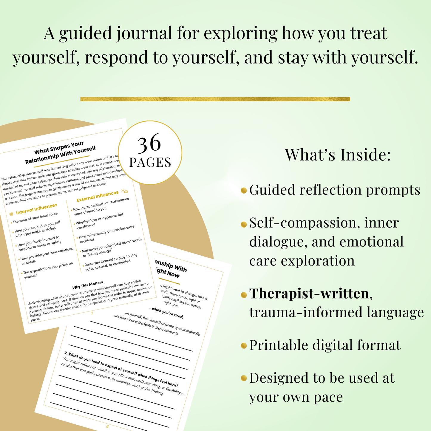 Love Yourself - Printable Guided Journal