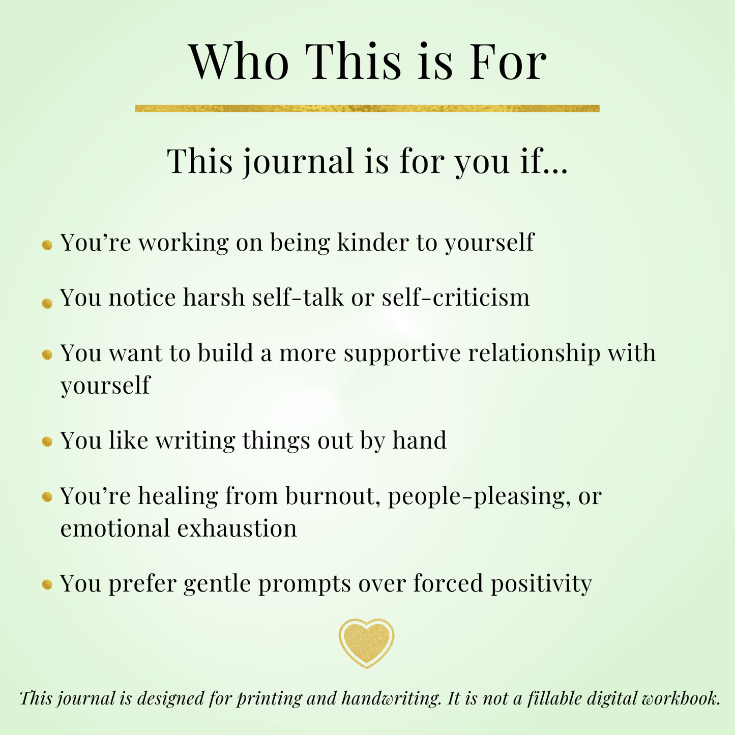 Love Yourself - Printable Guided Journal