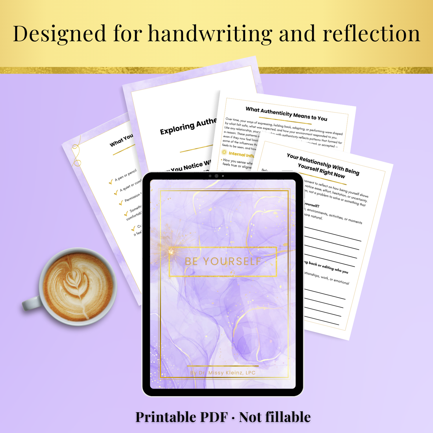 Be Yourself - Printable Guided Journal