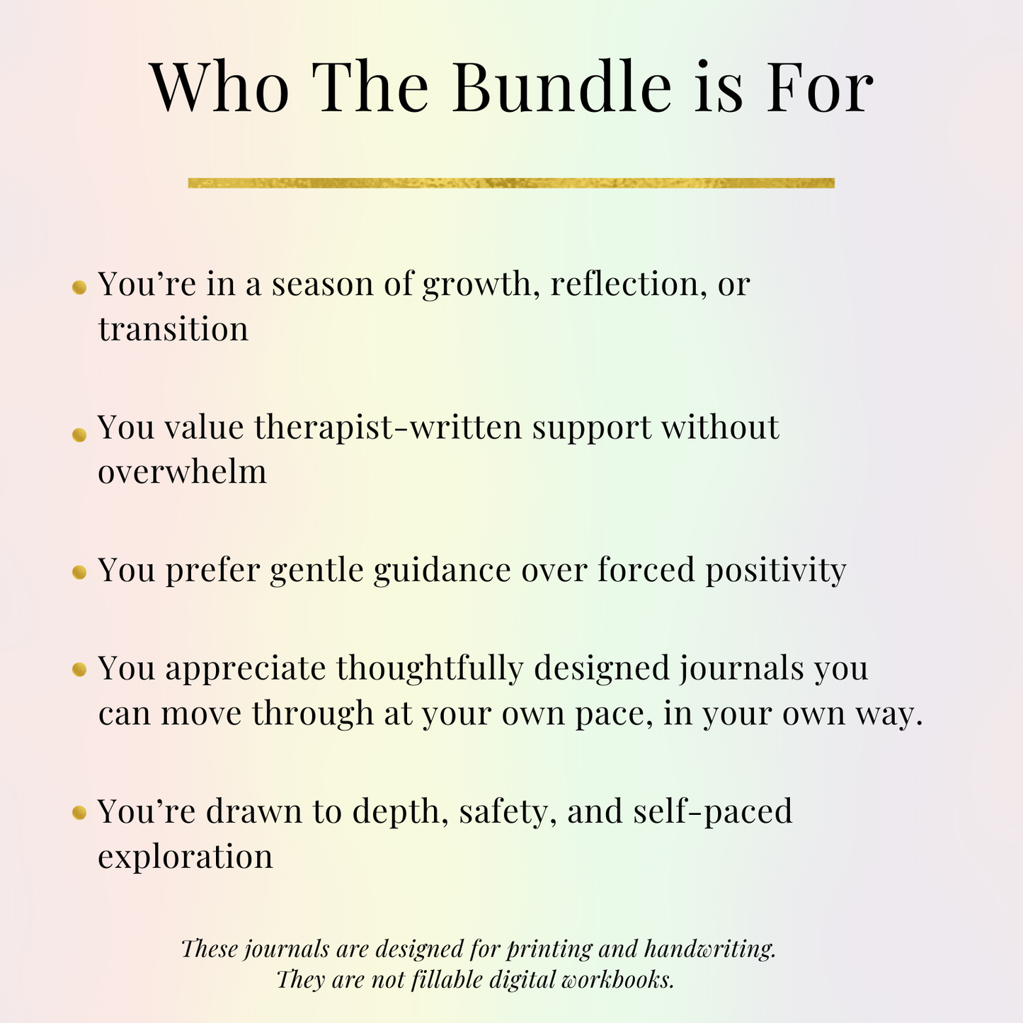 The Becoming Yourself Series - Printable Guided Journal Collection