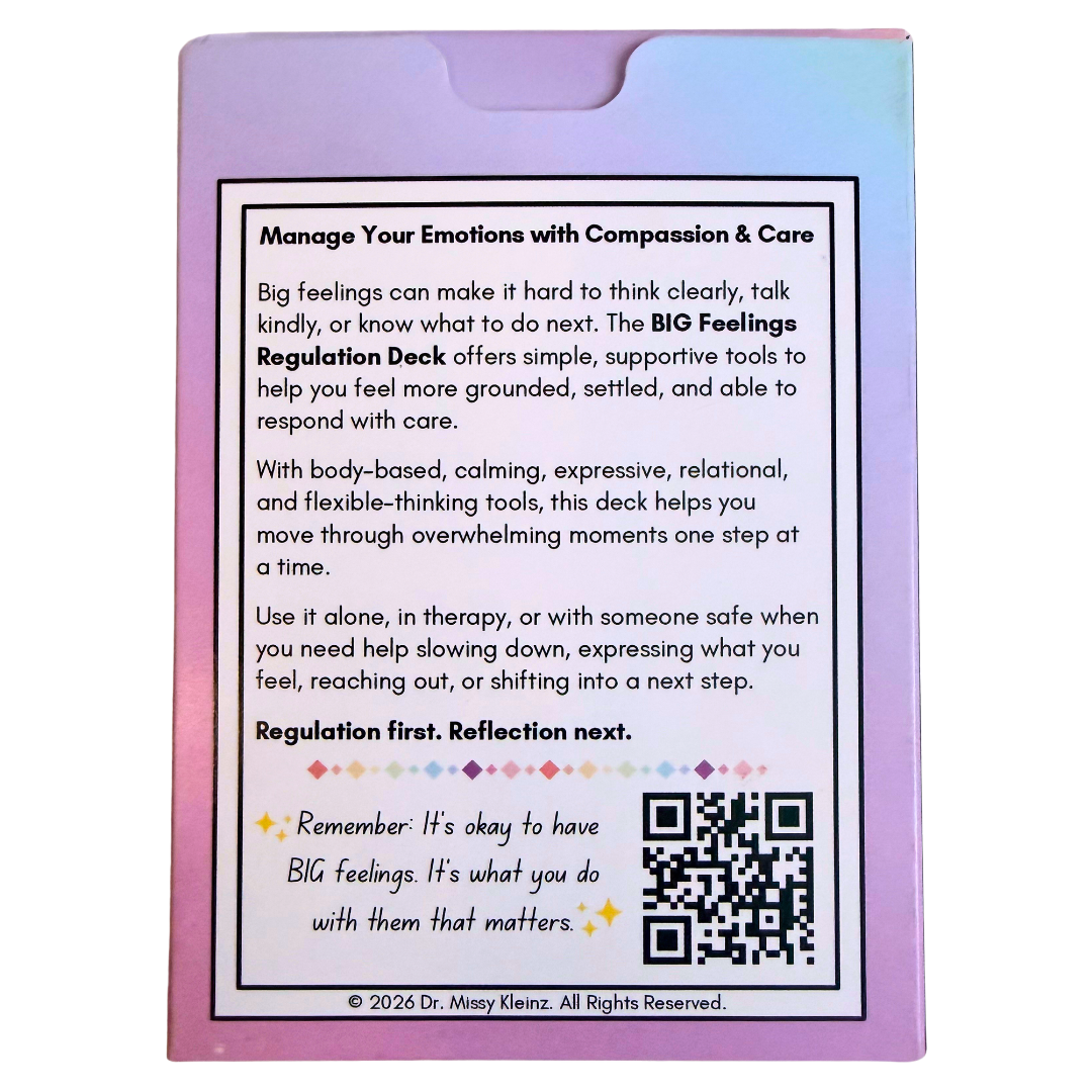 BIG Feelings Regulation Card Deck for Teens + Adults