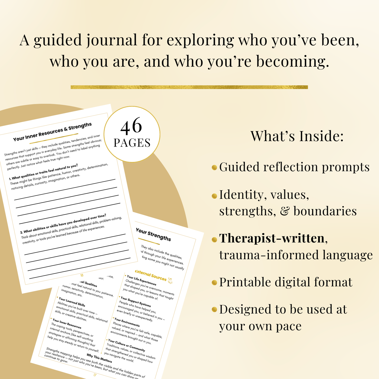 Know Yourself - Printable Guided Journal
