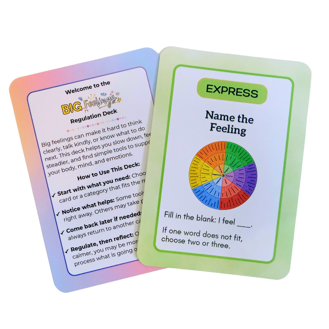 BIG Feelings Regulation Card Deck for Teens + Adults