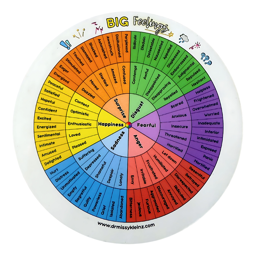 BIG Feelings Wheel Magnet – Emotional Check-In Tool for Home or Office