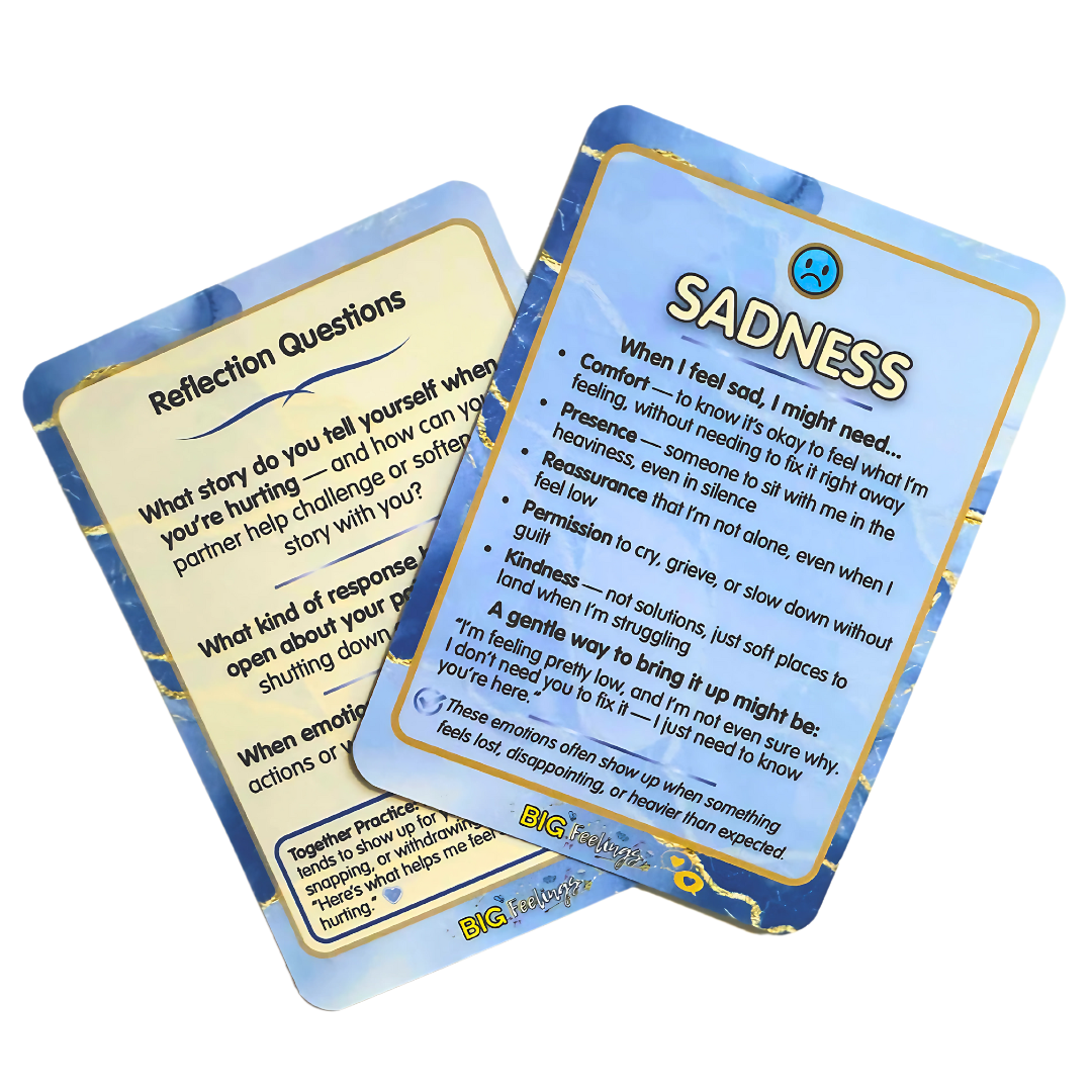 BIG Feelings Couples Reflection Deck – Deepen Trust & Connection